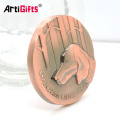 Die Casting Copper French Funny Souvenir 3D Dog Medal Coin